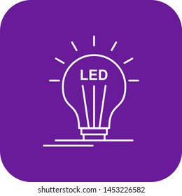 Led bulb icon for your project
