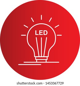 Led bulb icon for your project
