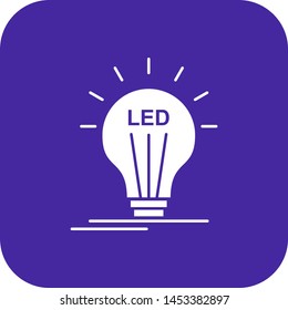 Led bulb icon for your project
