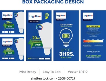 Bulb Packaging Design, Led Light Box, Print Ready Vector 13104478 Vector  Art At Vecteezy