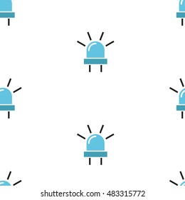 LED bulbs,  light bulb seamless pattern. Vector Illustration