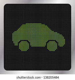 Led car icon / button - graphic design element