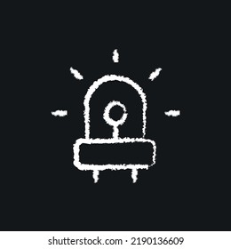 LED chalk icon. Light. Thin line hand-drawn illustration. Vector isolated drawing.