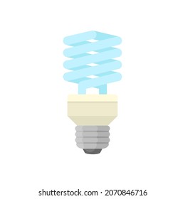 LED cold light lamp bulb vector colorful icon, isolated on white background