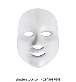 Led cosmetic face mask isolated on white. Anti aging gadget for home care. Vector Illustration EPS10