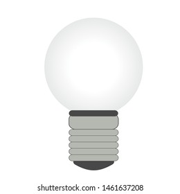 LED decorative light bulb mini flat icon vector, isolated on white background. Idea sign, solution, thinking concept - vector
