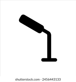 Led desk lamp silhouette isolated on white background. Desk lamp icon vector illustration.