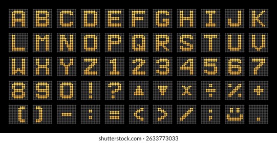 Led digital alphabet, electronic number digital display, letters, sign
