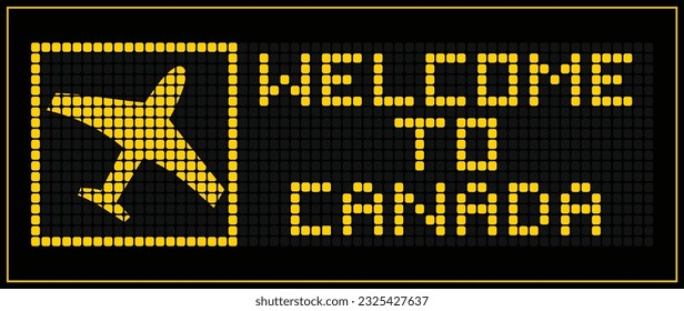 LED Digital board display text WELCOME TO toronto