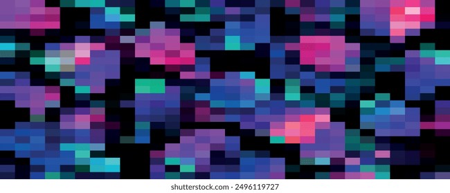 Led digital display. Lcd screen texture. TV pixel background. Violet television videowall. Monitor with dots. Electronic purple diode effect. Projector grid template. Vector illustration.