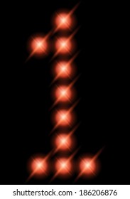 LED digits. 