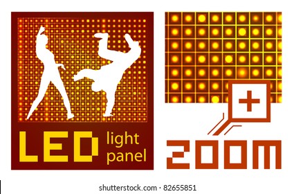 Led diode display panel vector background. Easy to resize and recolor