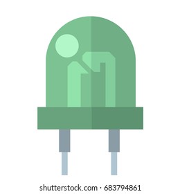 led diode vector icon