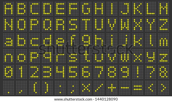 Download Led Display Font Digital Scoreboard Alphabet Stock Vector Royalty Free 1440128090 3D SVG Files Ideas | SVG, Paper Crafts, SVG File