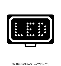 led display glyph icon vector. led display sign. isolated symbol illustration