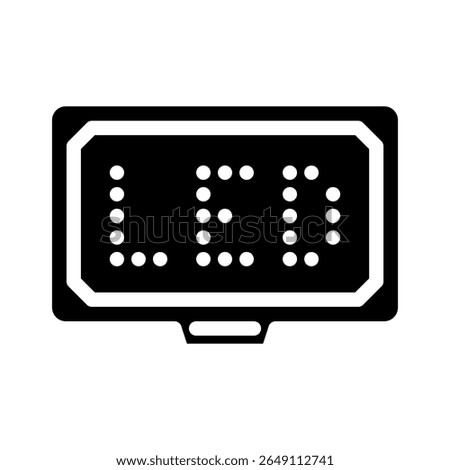 led display glyph icon vector. led display sign. isolated symbol illustration