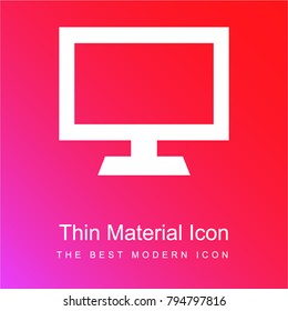 Led Display red and pink gradient material white icon minimal design