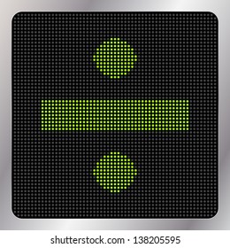 Led divide icon / button - graphic design element