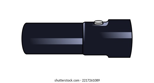 LED diving torch vector illustration.