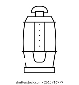led electronic lamp line icon vector. led electronic lamp sign. isolated contour symbol black illustration