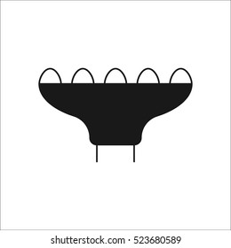 LED energy saving lamp bulb symbol sign silhouette icon on background