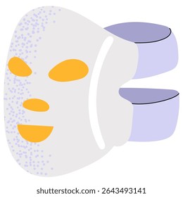 LED facial mask device for skincare. Beauty gadget for anti-aging, acne treatment, and skin rejuvenation using light therapy. Perfect for beauty, wellness, and personal care concepts.