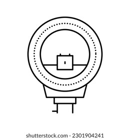 led flash for photo camera line icon vector. led flash for photo camera sign. isolated contour symbol black illustration