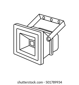 Led Floodlight Icon  - Vector Illustration.