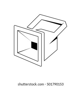 led floodlight icon  - vector illustration.