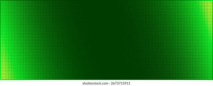 Pantalla verde led con píxeles RGB y textura del panel LCD. Video Patrón de cuadrícula digital para antecedentes. Rectángulo de neón Abstractas o puntos eléctricos para la tecnología visual.
