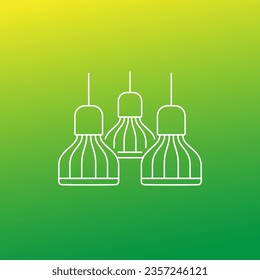 Icono de línea de luces de crecimiento de la línea, vector
