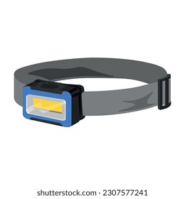 LED headlight on white background