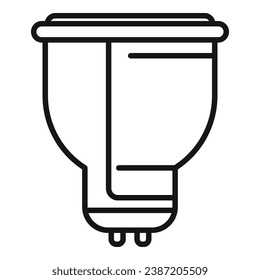 Led home lamp icon outline vector. Online illumination. Home remote control