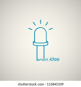 LED icon. Idea concept. Vector.