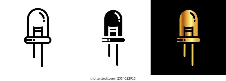 LED Icon, an icon representing an LED (Light Emitting Diode), symbolizing energy-efficient lighting, illumination, and technological advancements in the field of lighting solutions.
