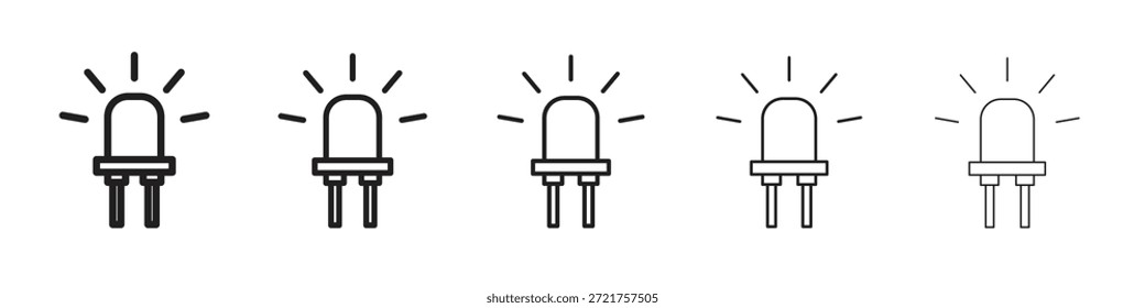 Ícone de LED. Estilo de contorno simples. Elementos gráficos.
