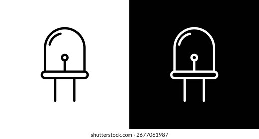 Icono del led. Línea delgada simple, Vectores de contorno