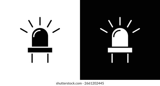 Ícone de LED Clipe de vetor Ilustrações em estilo plano