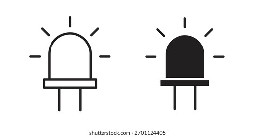 LED icon vector collection. vector stock symbol illustrations