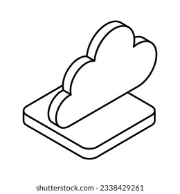 Led Icon, vector stock illustration.