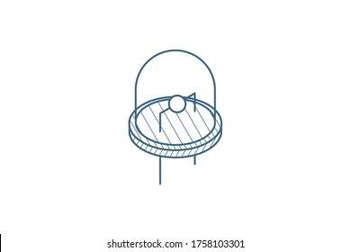 led isometric icon. 3d vector illustration. Isolated line art technical drawing. Editable stroke