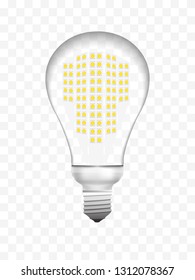 Led lamp bulb illustration in vector graphics