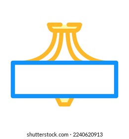 led lamp ceiling color icon vector. led lamp ceiling sign. isolated symbol illustration