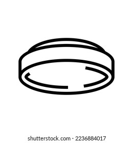 led lamp ceiling line icon vector. led lamp ceiling sign. isolated contour symbol black illustration