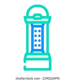 led lamp color icon vector. led lamp sign. isolated symbol illustration