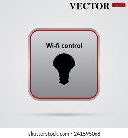 LED lamp controlled via wi-fi network ,  vector, EPS 10