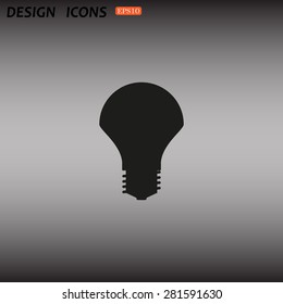 LED lamp controlled via wi-fi network. icon. vector design