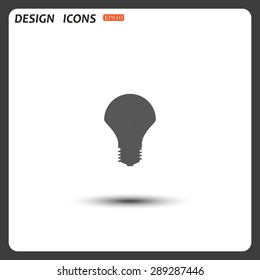 LED lamp controlled via wi-fi network. icon. vector design