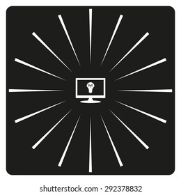 LED lamp controlled via wi-fi network. icon. vector design