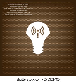 LED lamp controlled via wi-fi network. icon. vector design